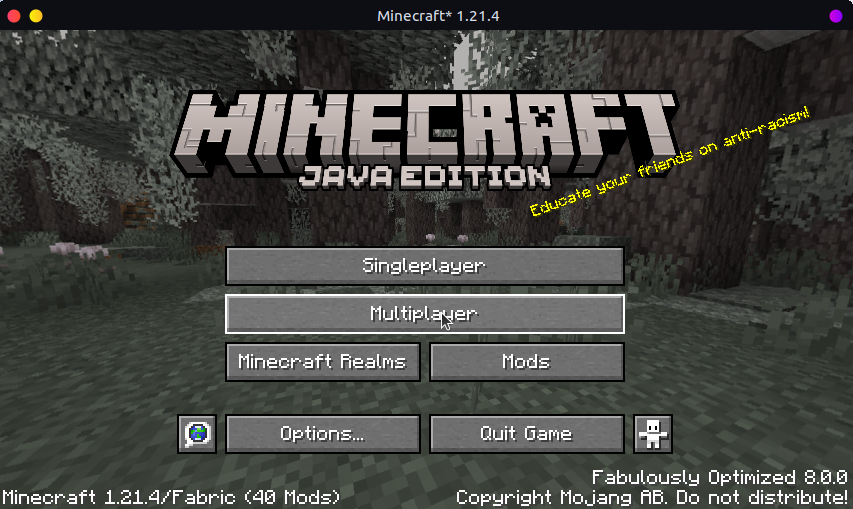 Menu Multiplayer